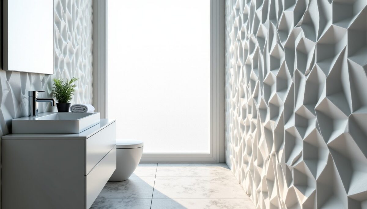 Carrelage 3D : Apportez volume et texture à votre petite salle de bain grâce à l'effet relief